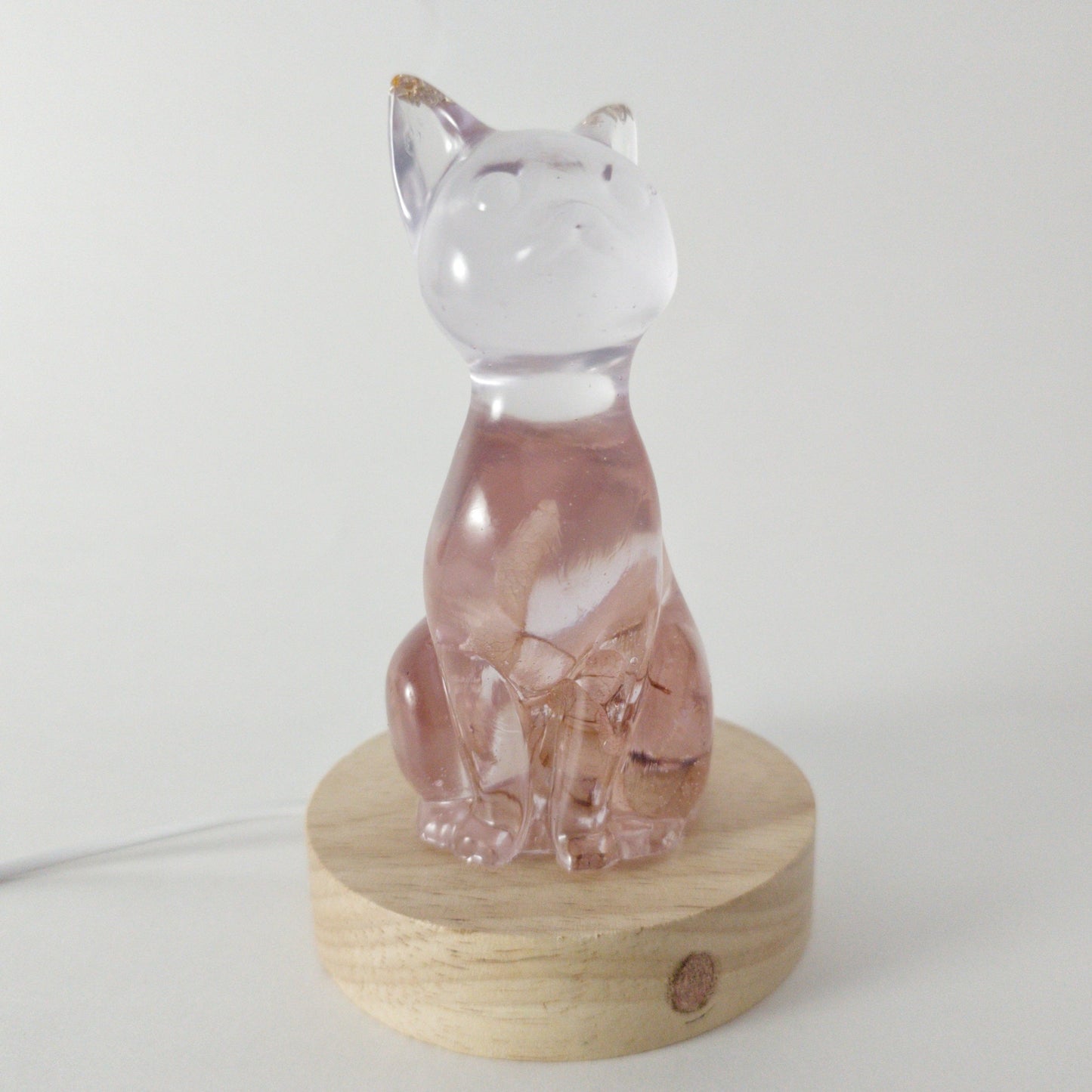 Pink Flower Kitty Cat Night Light