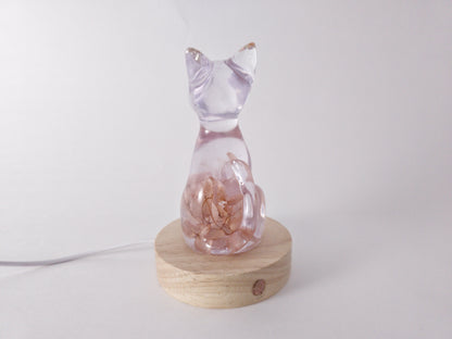 Pink Flower Kitty Cat Night Light